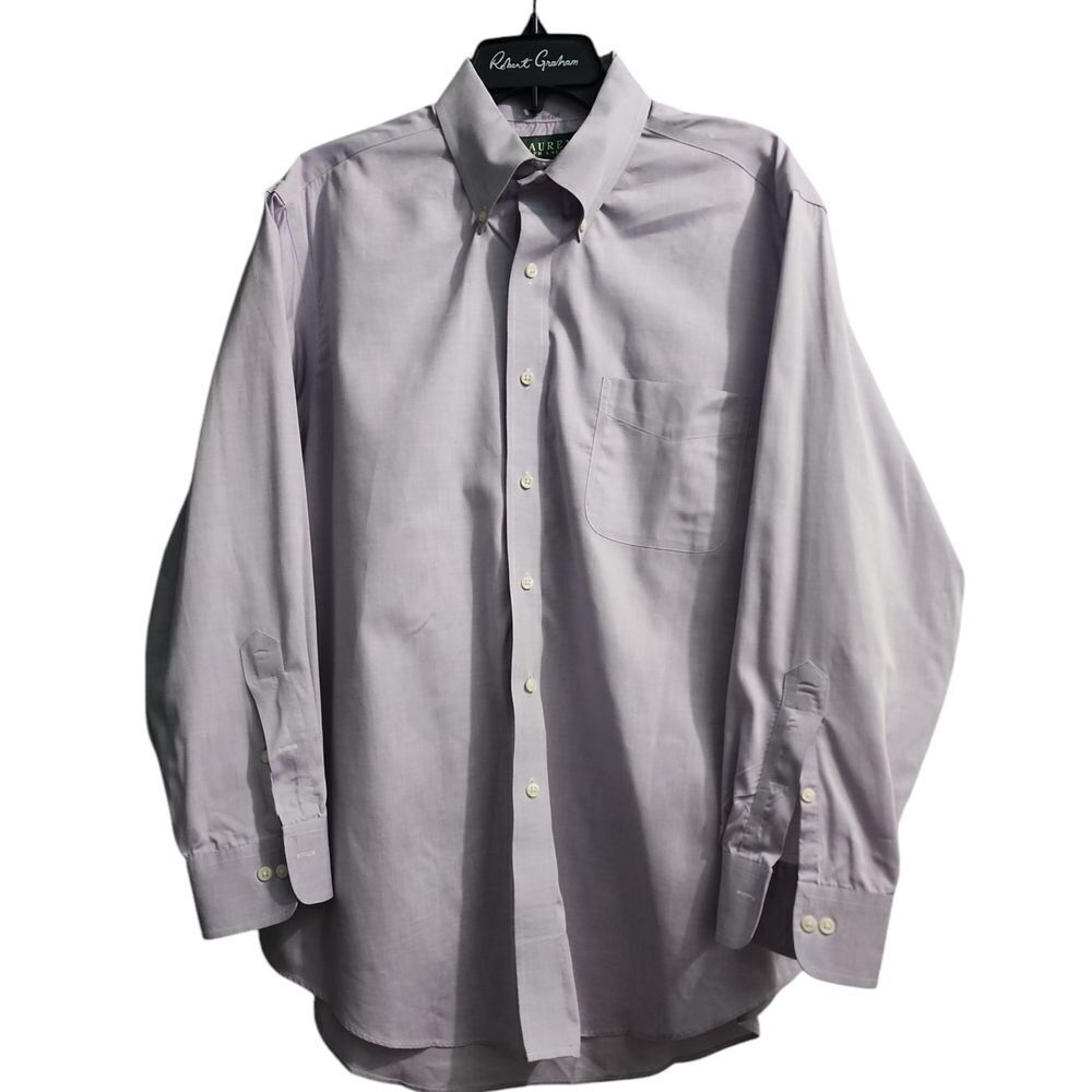 Lauren Ralph Lauren Men's Classic Fit Non-Iron Dress Shirt Light Purple